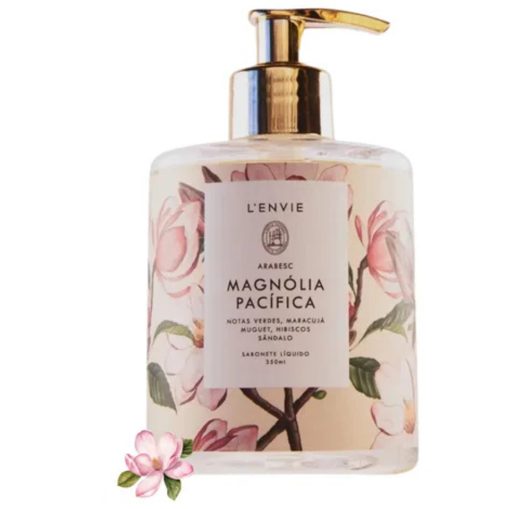 Sabonete Líquido Plástico Lenvie Magnolia 350ml