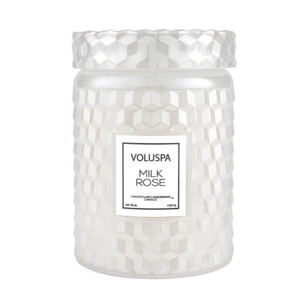 Vela Pote Vidro Macarron Voluspa Milk Rose 100 Horas