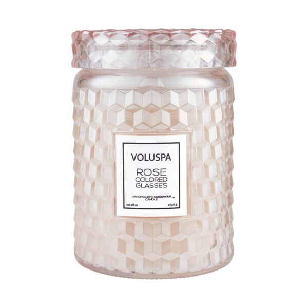 Vela Pote Vidro Macarron Voluspa Rose Colored Glasses 100 Horas
