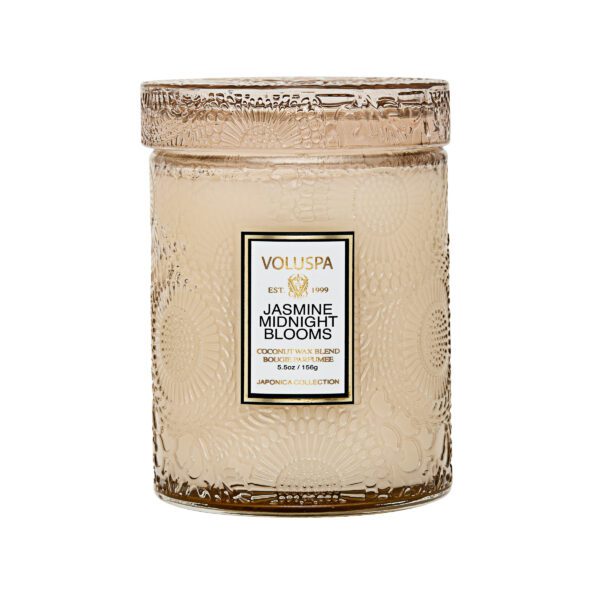 Vela Pote Vidro Voluspa Jasmine Midnight Blooms 50 Horas