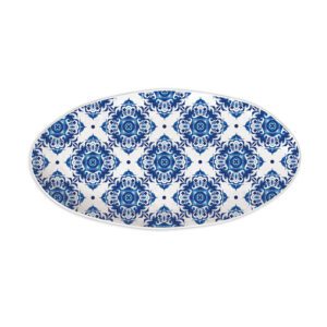 Travessa Oval Melamina MIchel Design Indigo Seas