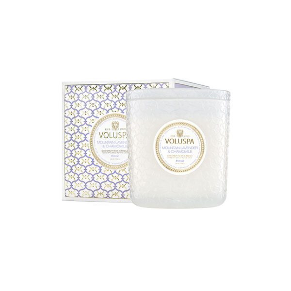 Vela Pedestal Voluspa Lavander e Chamomile 80 Horas