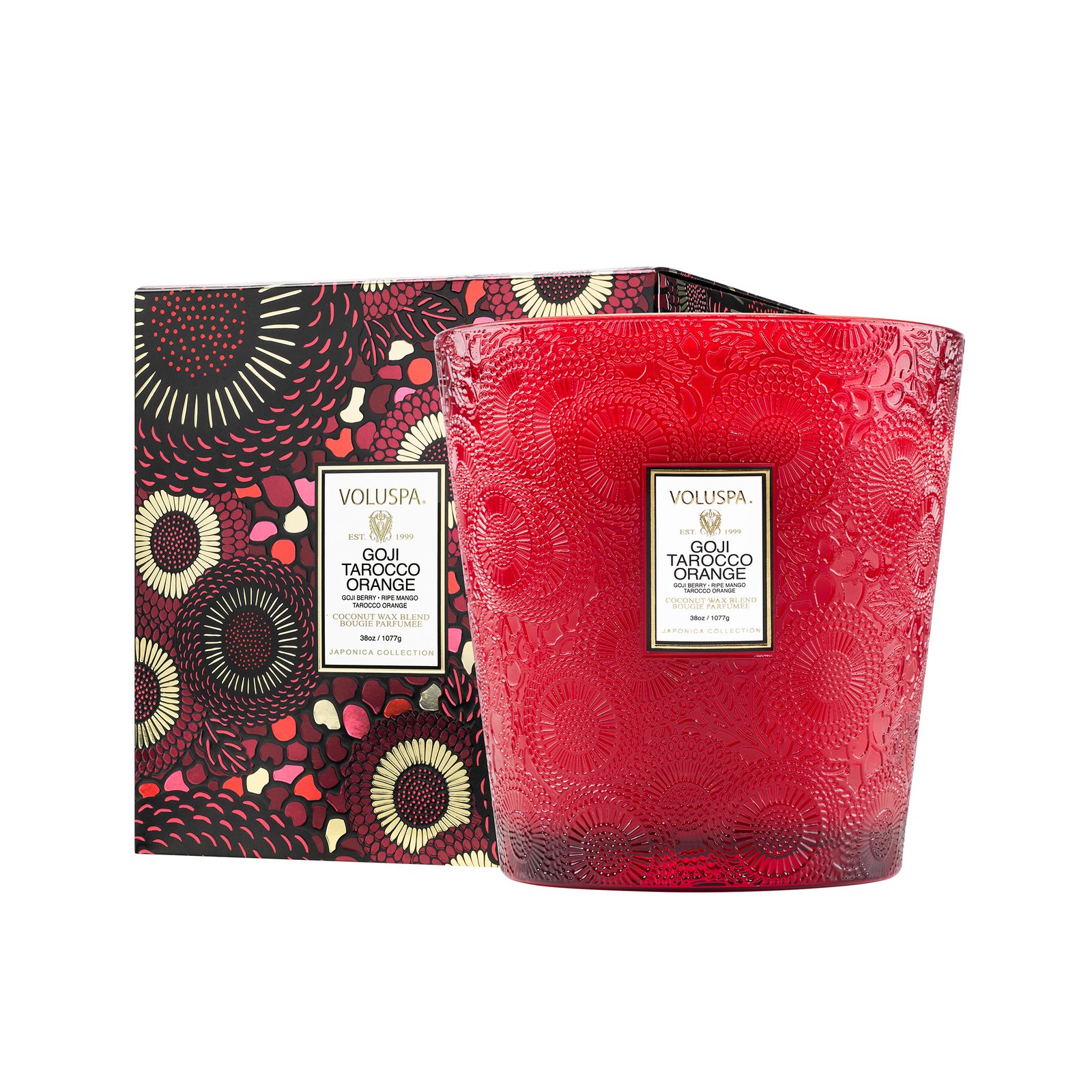 Vela Voluspa Pedestal Goji Tarocco Orange 80H