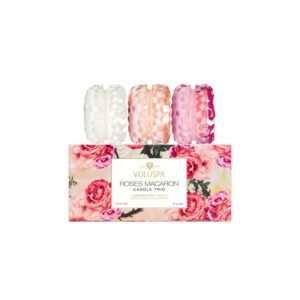 Kit Roses 3 Mini Velas Voluspa Macaron 15H