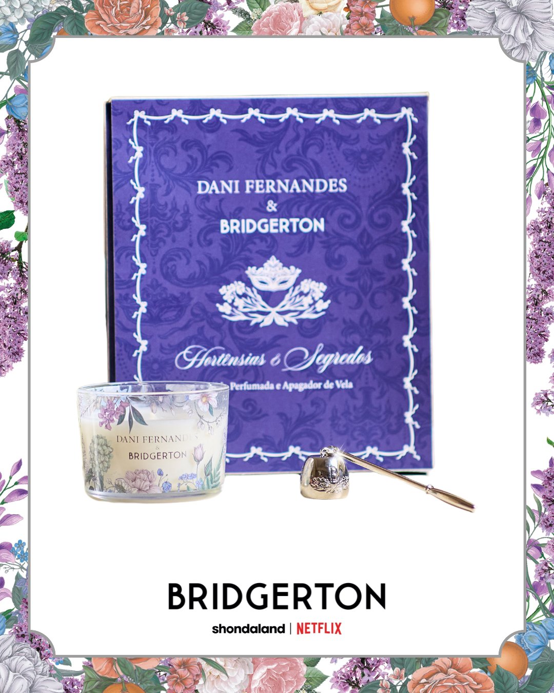 Kit Vela perfumada + Apagador Bridgerton Dani Fernandes 90gr