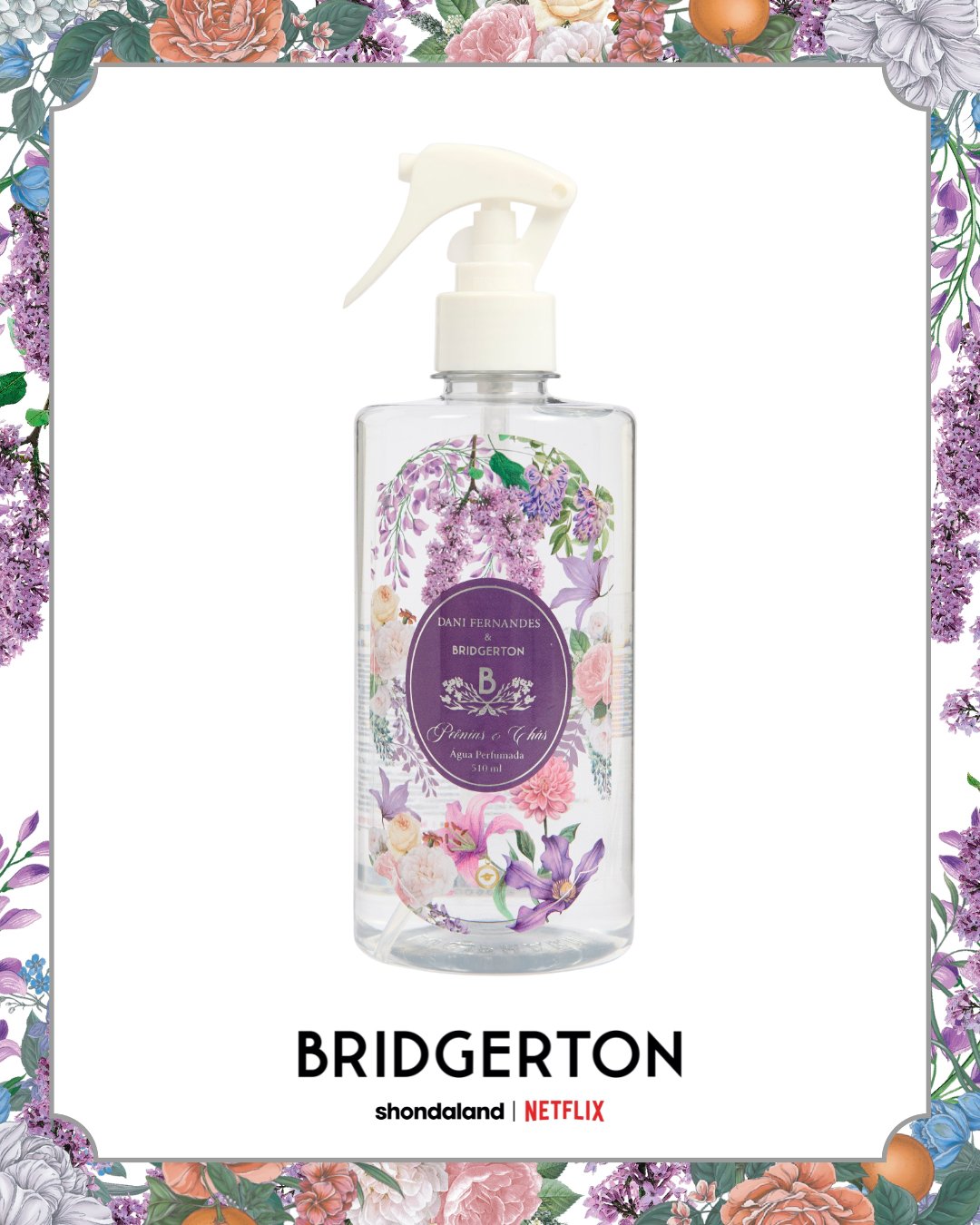 Água de Roupas Dani Fernandes Peônias e Chás 510ml