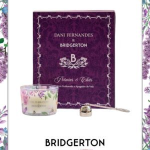 Kit Vela Perfumada e Apagador Dani fernandes Peônias e Chás 90gr