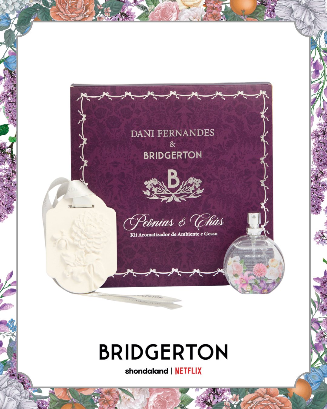 Kit Gesso Perfumado Dani Fernades Peônias e Chás