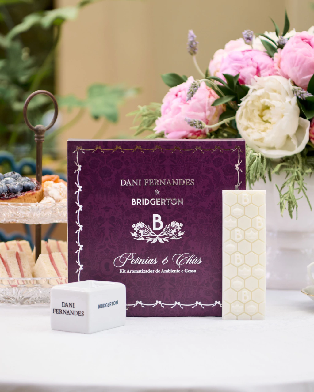 Kit Difusor Elétrico +Barra Cera Dani Fernades Peônias e Chás - Imagem 2