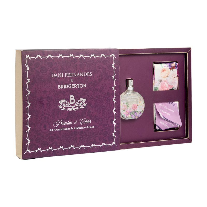 Kit Lenço Perfumado e Home Spray Dani Fernandes Pêonias e Chás 25ml - Imagem 2