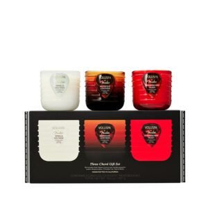 Kit 3 Velas Voluspa Fender Copo Vidro Pedestal 20H